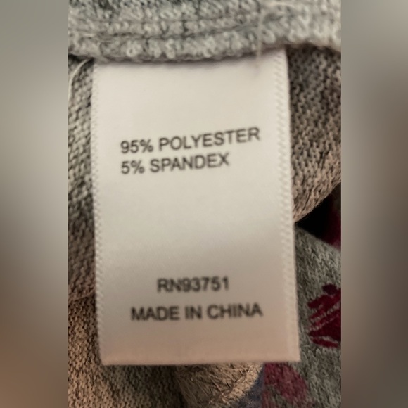 Women’s Casual Express Top Long Sleeve Size 2X Blue With Flower Pattern - Picture 4 of 5